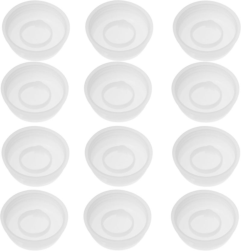 TOPPERFUN 20Pcs Barrel Lids, 1.9in Plastic Barrel Oil Plugs with Pull Rings, White Industrial Bucket Sealing Lids, Gallon Bucket Plugs for 20L, 25L, 30L - Image 1